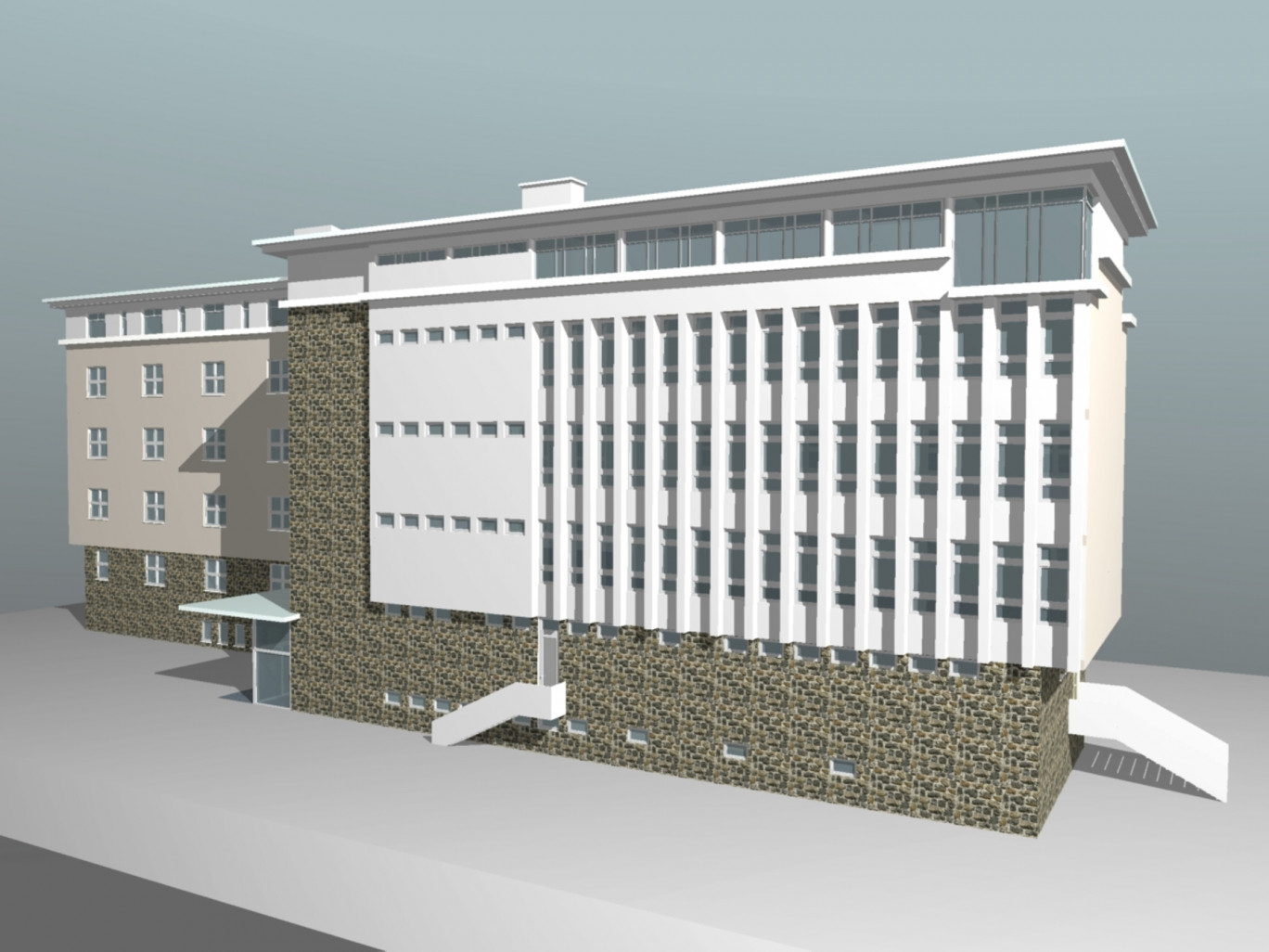 Miskolc, MÁV-rendelő, átépítés és szintráépítés